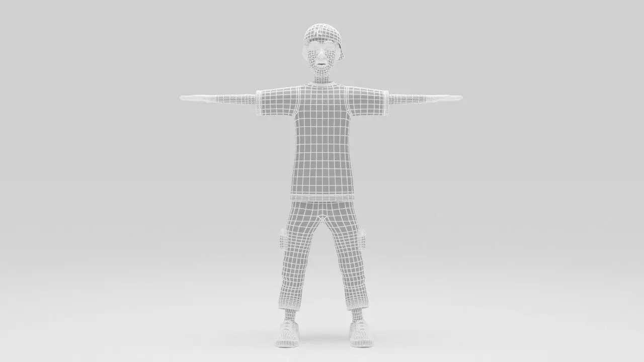 Character pack man  05 Rigged Low-poly 3D model_18