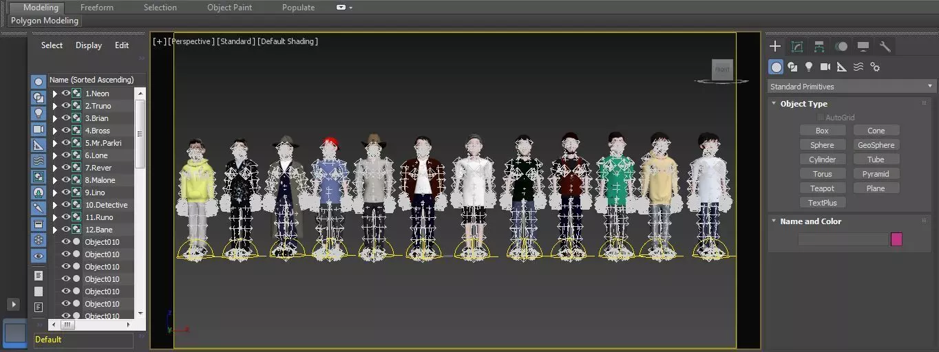 Character pack man  05 Rigged Low-poly 3D model_25