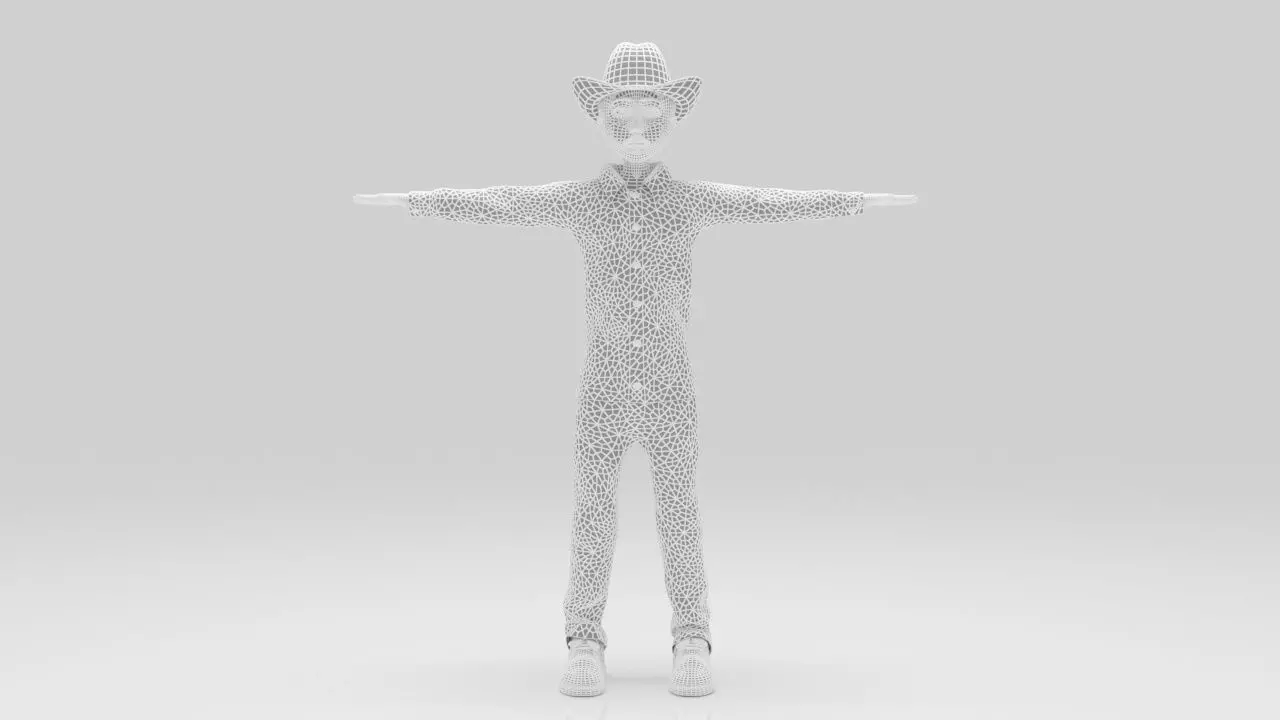 Character pack man  05 Rigged Low-poly 3D model_16