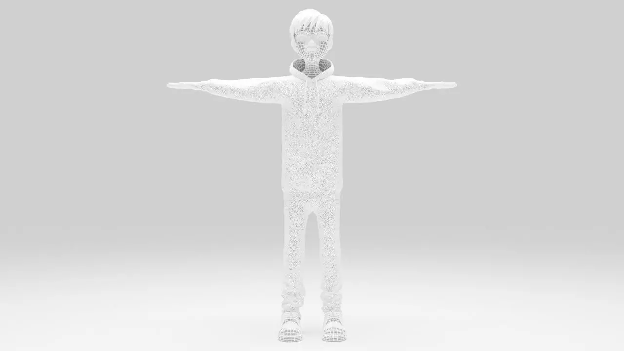 Character pack man  05 Rigged Low-poly 3D model_4