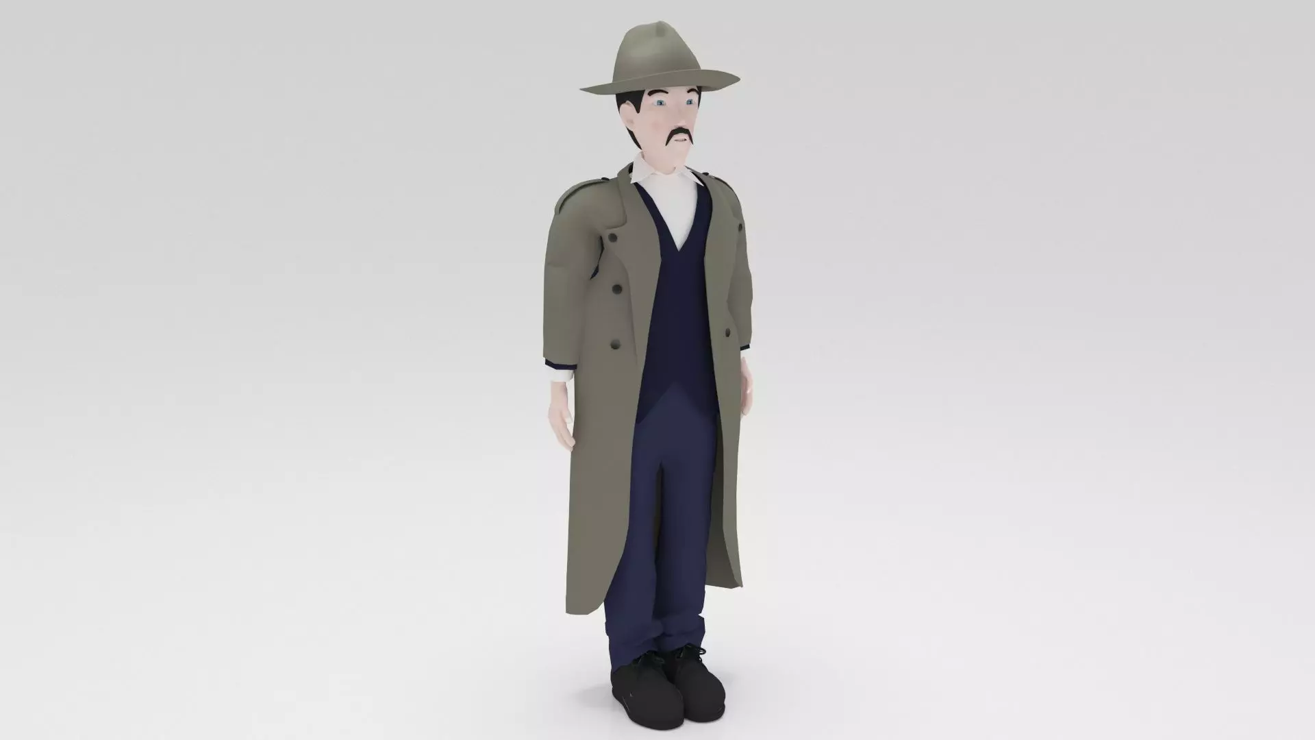 Character pack man  05 Rigged Low-poly 3D model_19