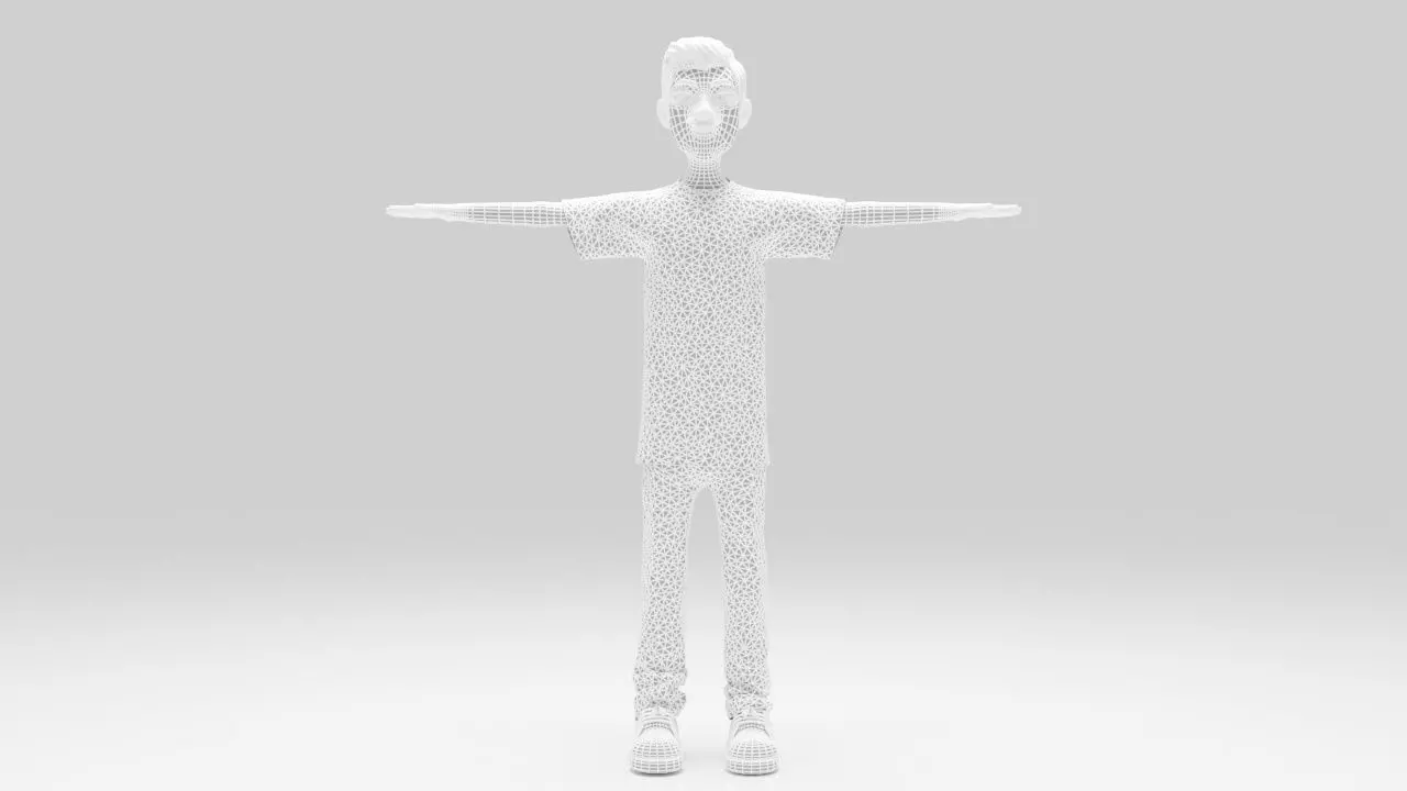 Character pack man  05 Rigged Low-poly 3D model_6