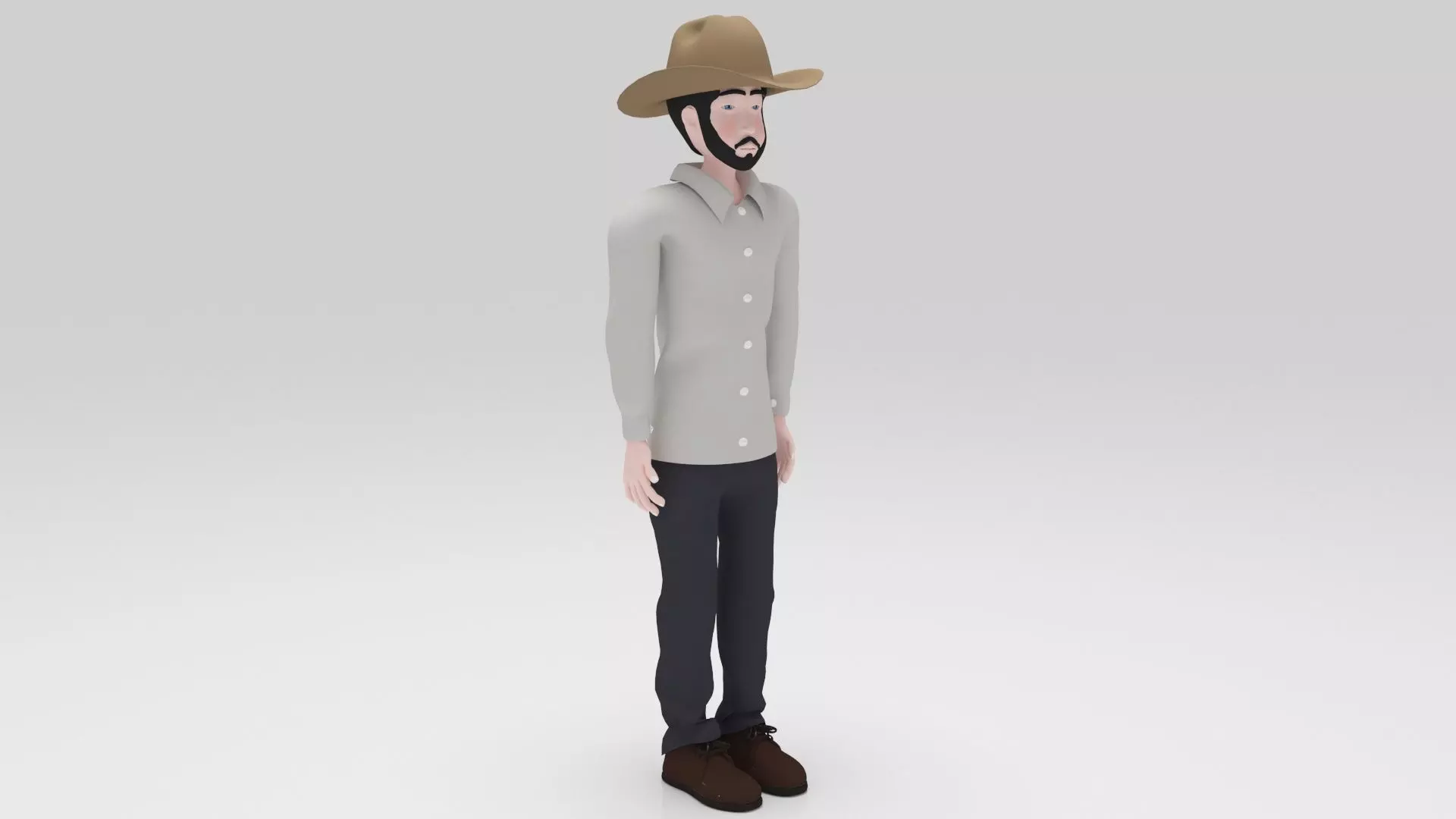 Character pack man  05 Rigged Low-poly 3D model_15