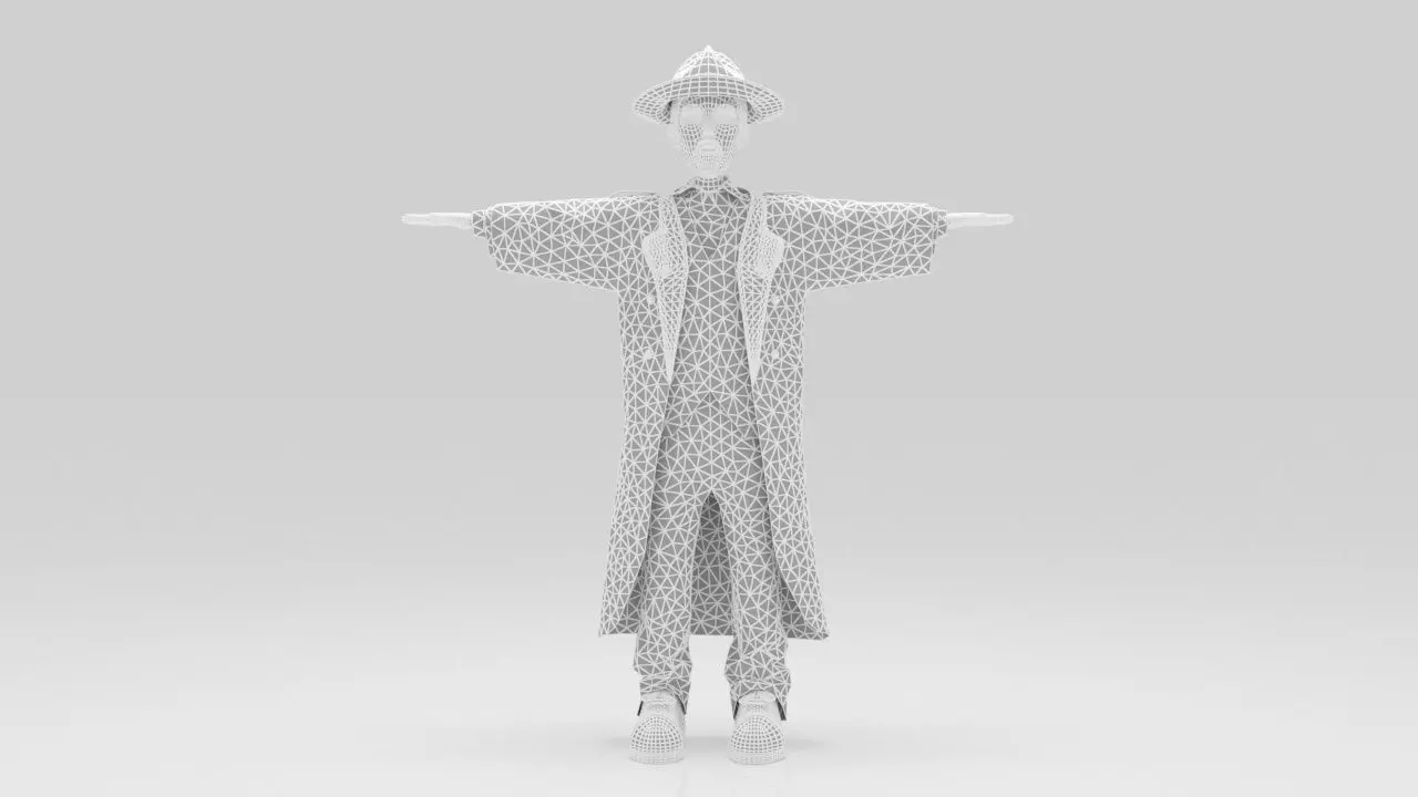 Character pack man  05 Rigged Low-poly 3D model_20