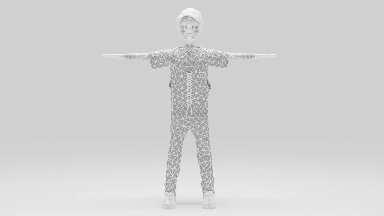Character pack man  05 Rigged Low-poly 3D model_8