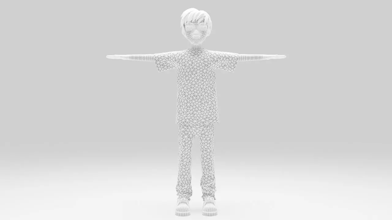 Character pack man  05 Rigged Low-poly 3D model_2