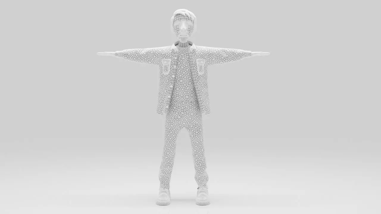 Character pack man  05 Rigged Low-poly 3D model_14