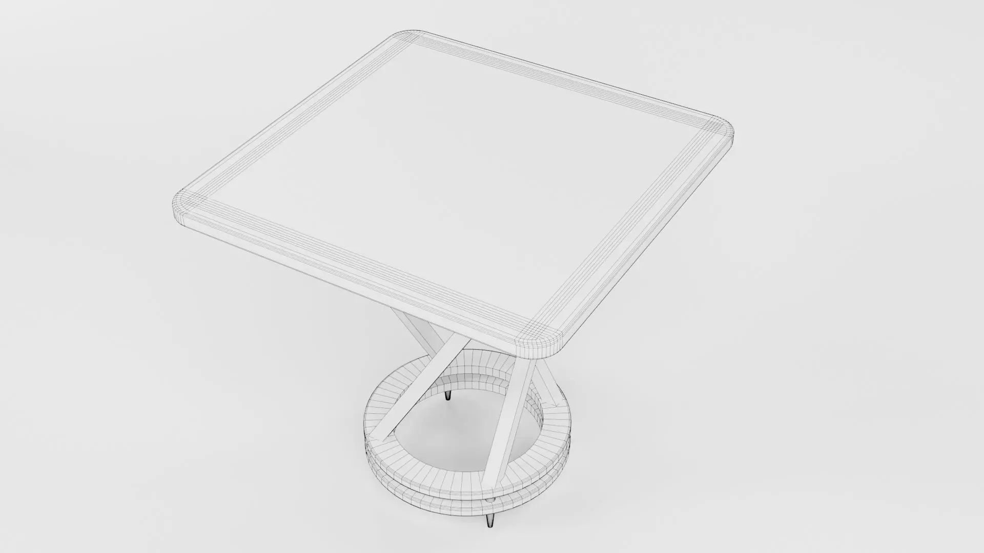 Square Table CG73 3D model_6