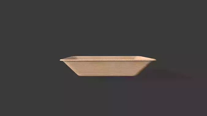 Food Tray Low-poly 3D model 5