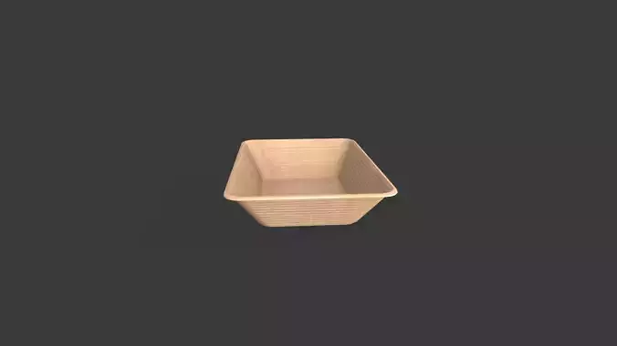 Food Tray Low-poly 3D model 6