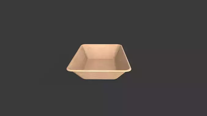 Food Tray Low-poly 3D model 2