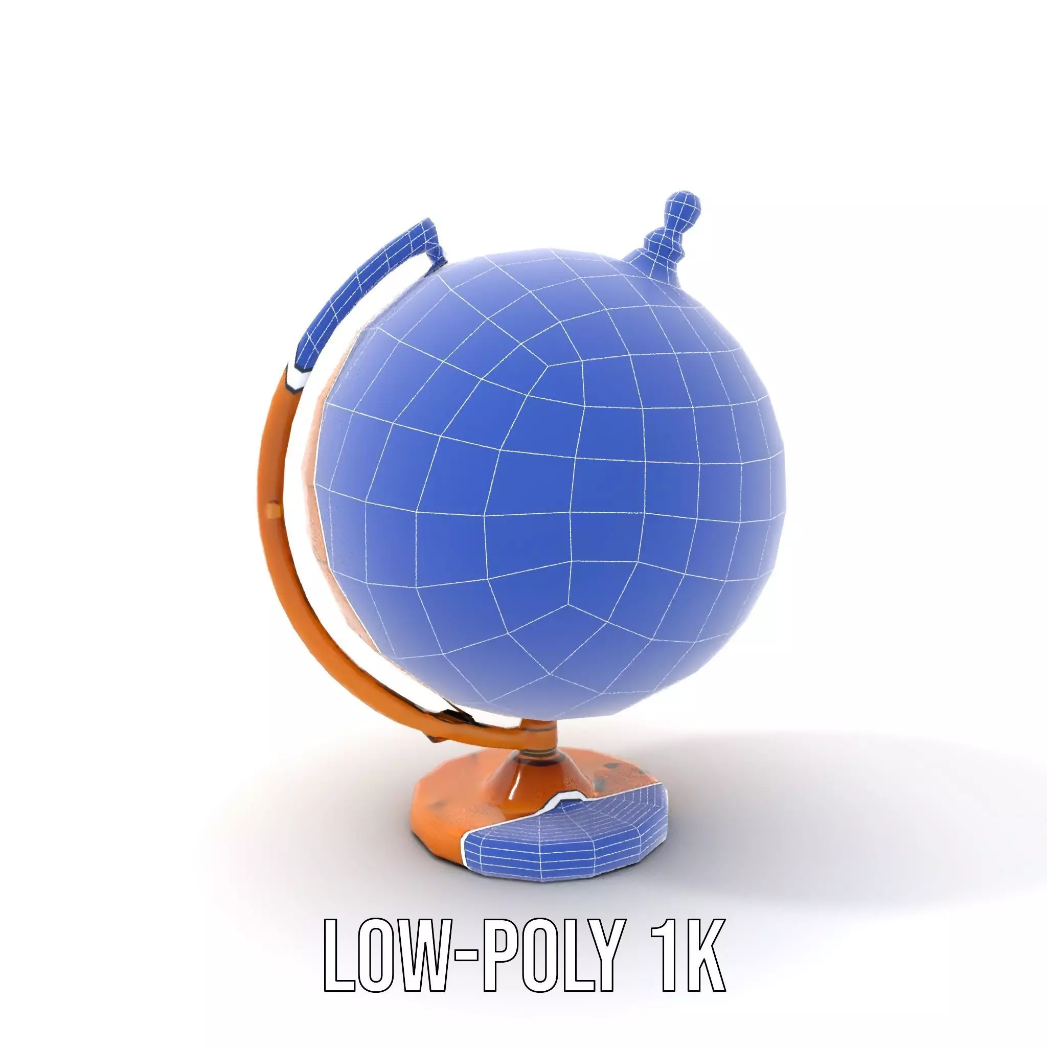 Vintage Brass Globe model pack Low-poly 3D model_9