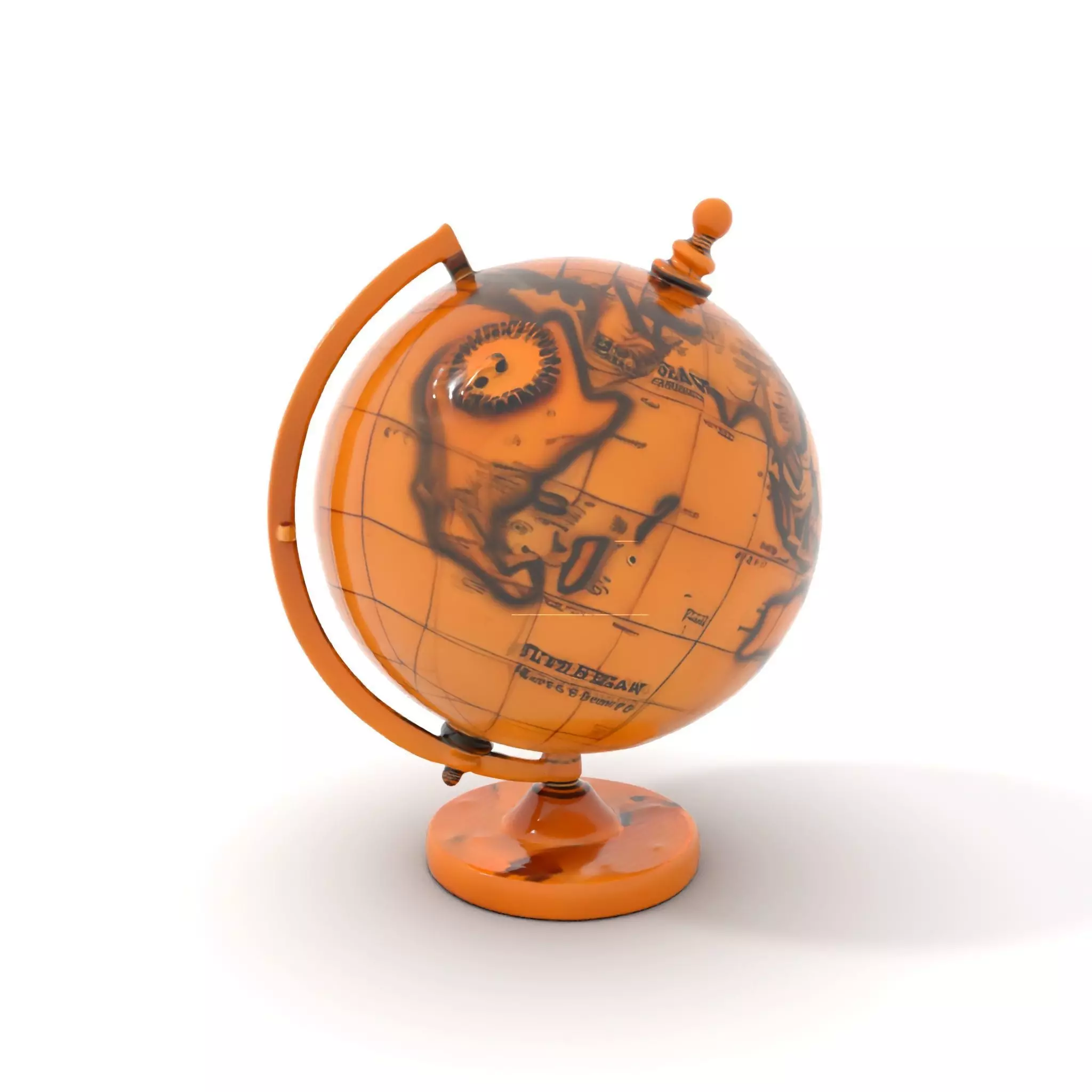 Vintage Brass Globe model pack Low-poly 3D model_0