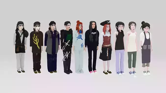 Character  pack  women 03 Rigged 