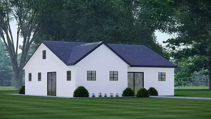 American Exterior House Design  Classic Modern Country Home 