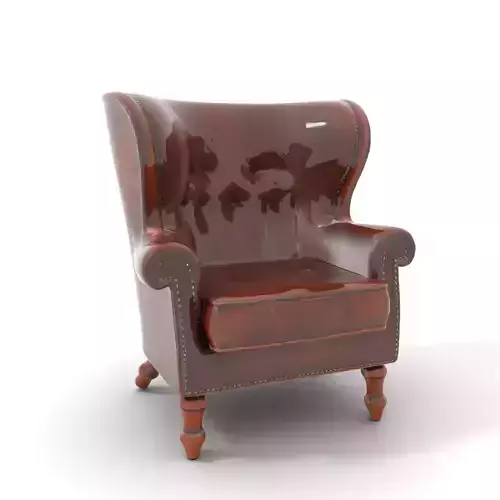 Elegant Leather Armchair model pack