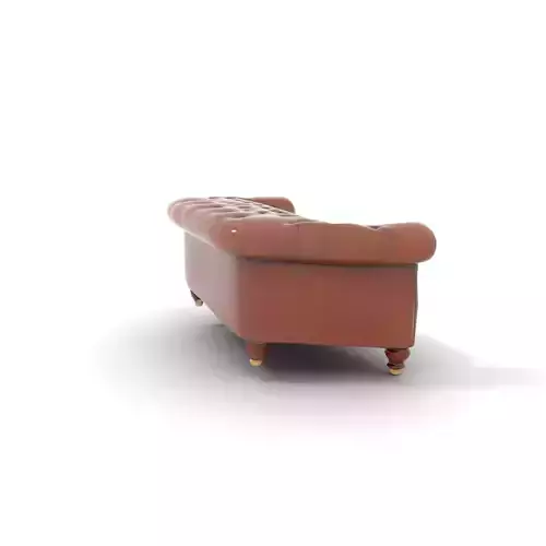 Classic Brown Leather Sofa model pack Low-poly 3D model