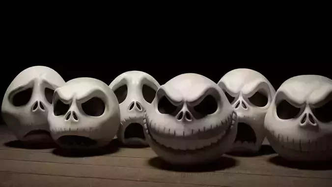 Jack Skellington Halloween Decor 6 Spooky Variants 3D print model Jack Skellington Halloween Decor 6 Spooky Variants 3D print model