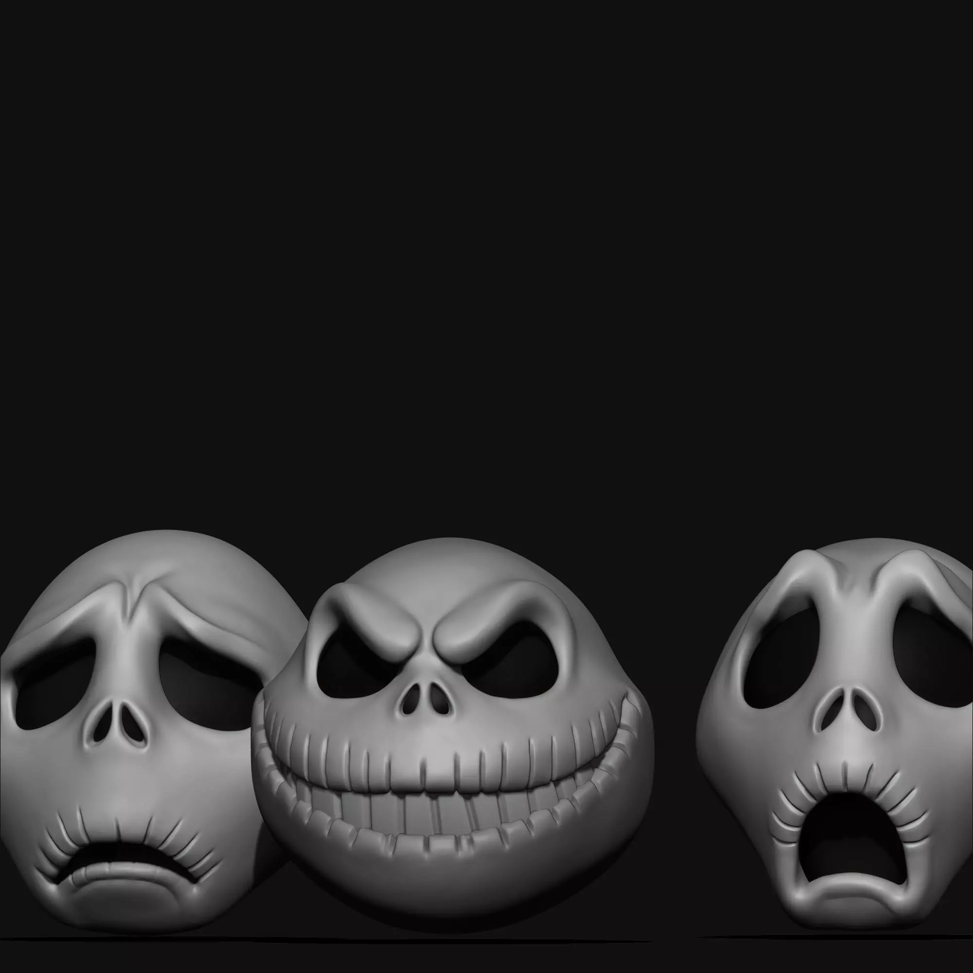 Jack Skellington Halloween Decor 6 Spooky Variants 3D print model_5