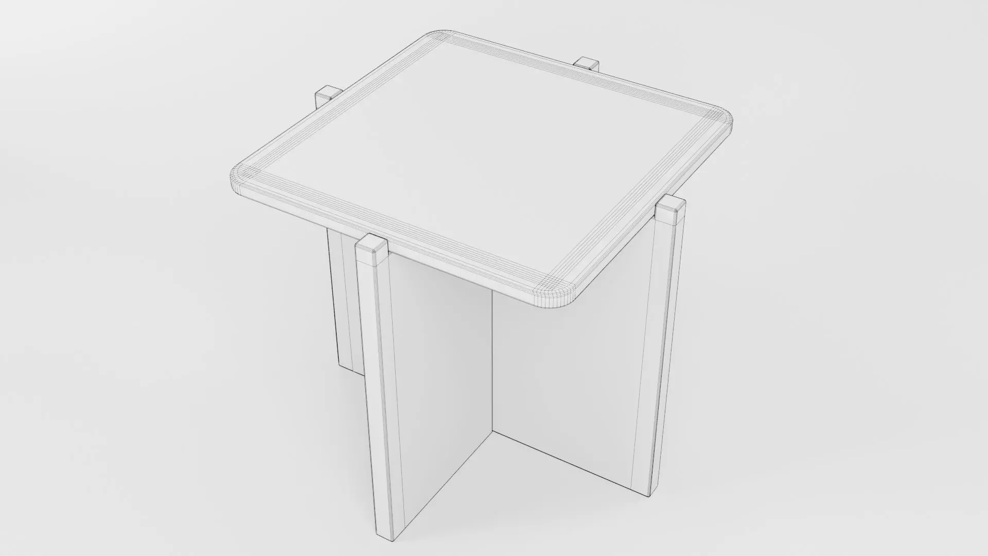 Square Table CG78 3D model_6