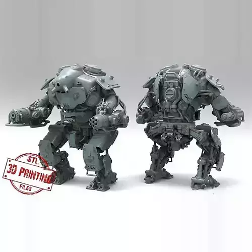Wolfenstein armor mecha STL file drawing