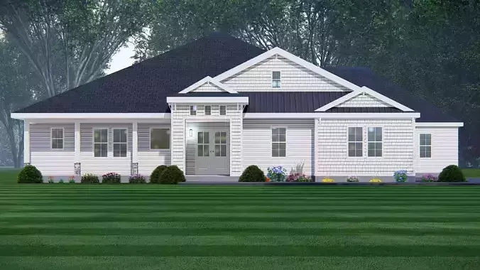 American Exterior House Design Classic Modern Country Home