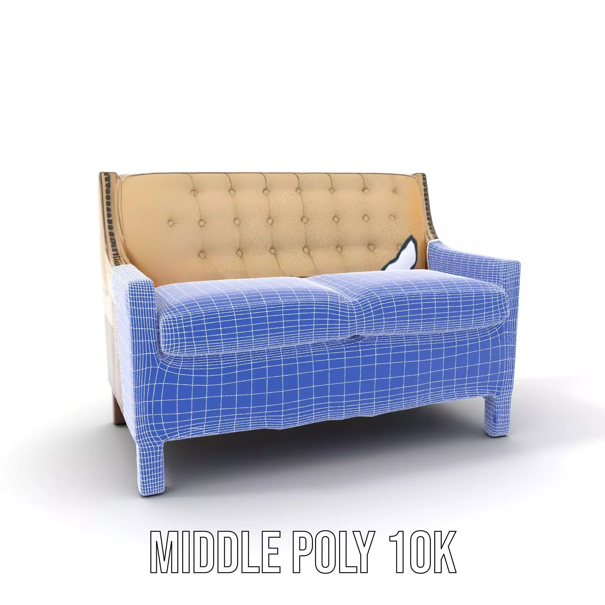 Patchwork Leather Sofa model pack Low-poly 3D model_18