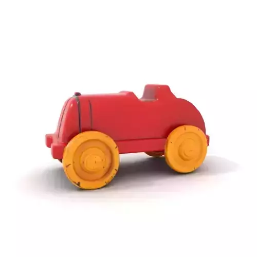 Vintage Red Racer model pack Low-poly 3D model