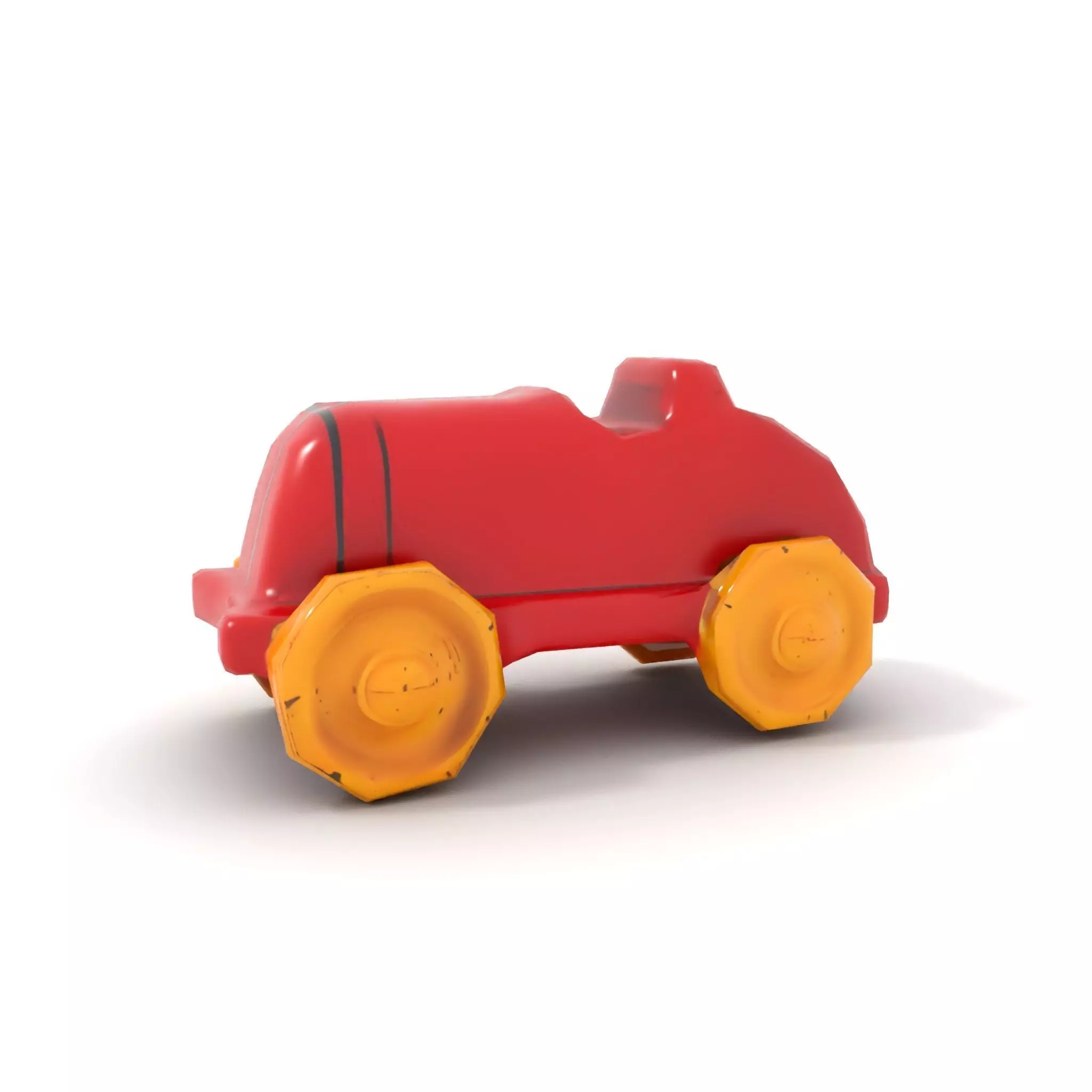 Vintage Red Racer model pack Low-poly 3D model_9