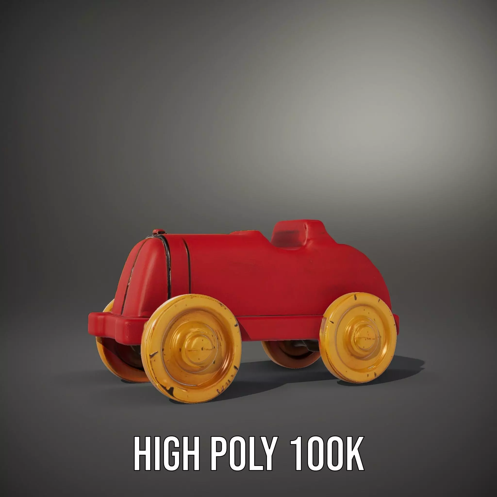 Vintage Red Racer model pack Low-poly 3D model_8