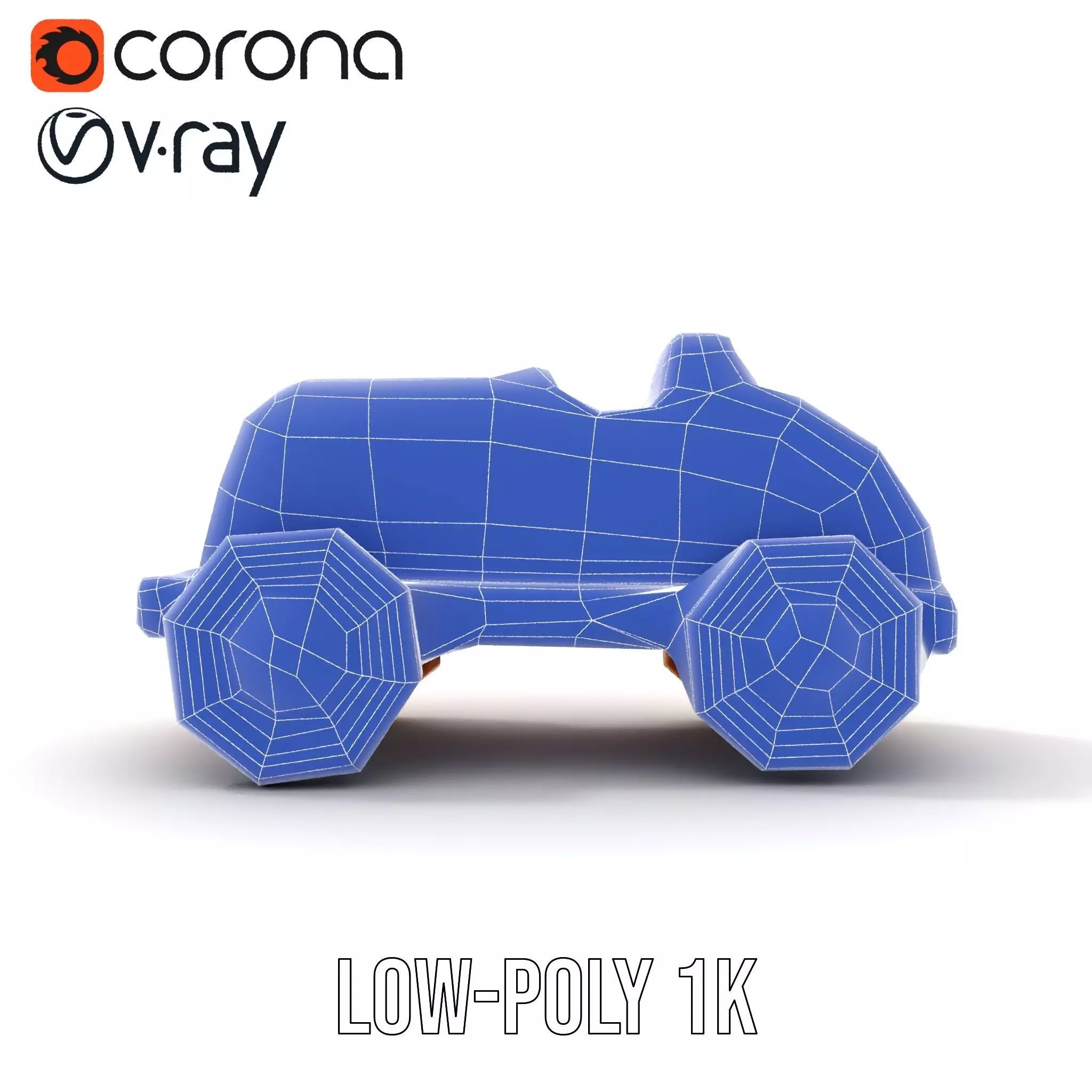 Vintage Red Racer model pack Low-poly 3D model_31