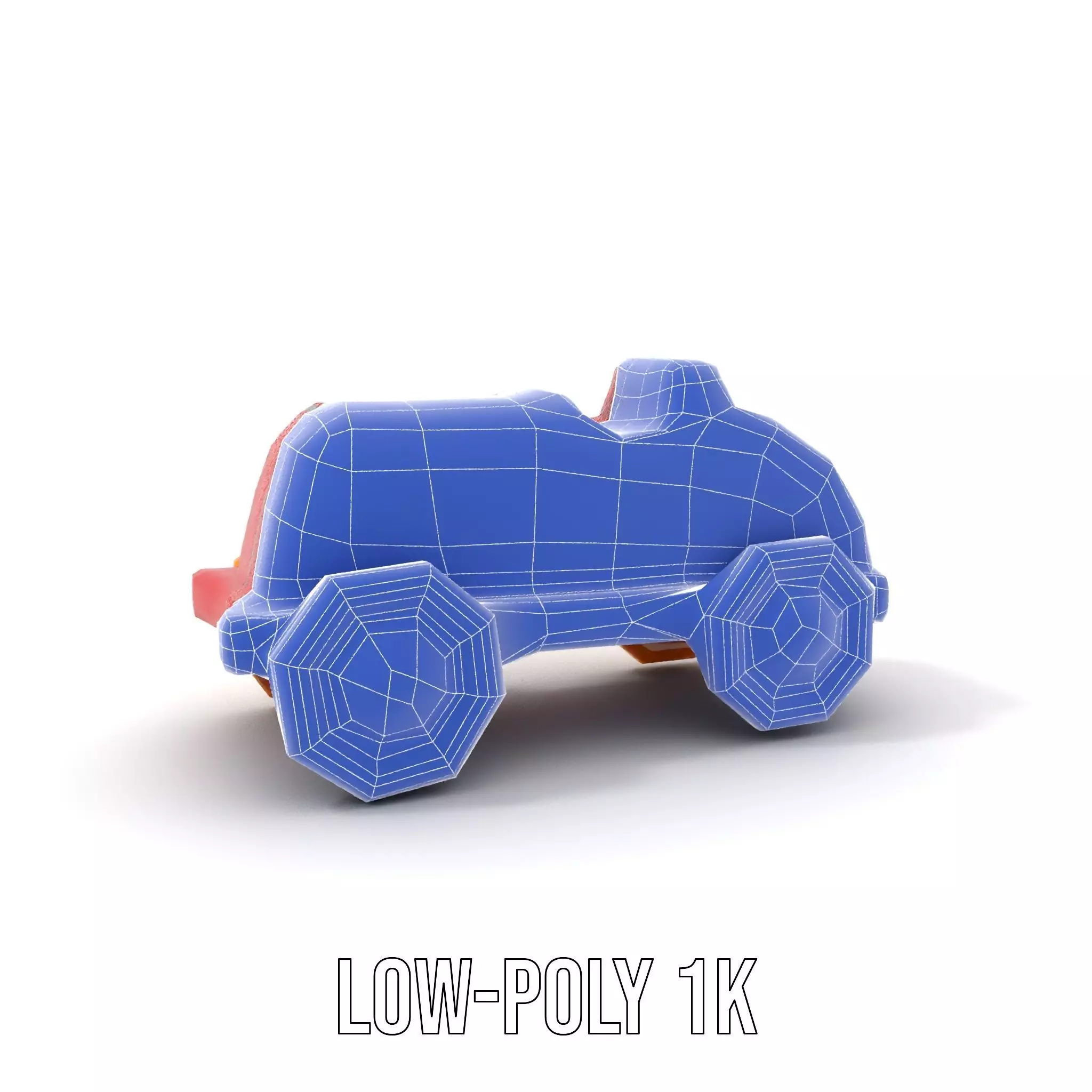 Vintage Red Racer model pack Low-poly 3D model_22