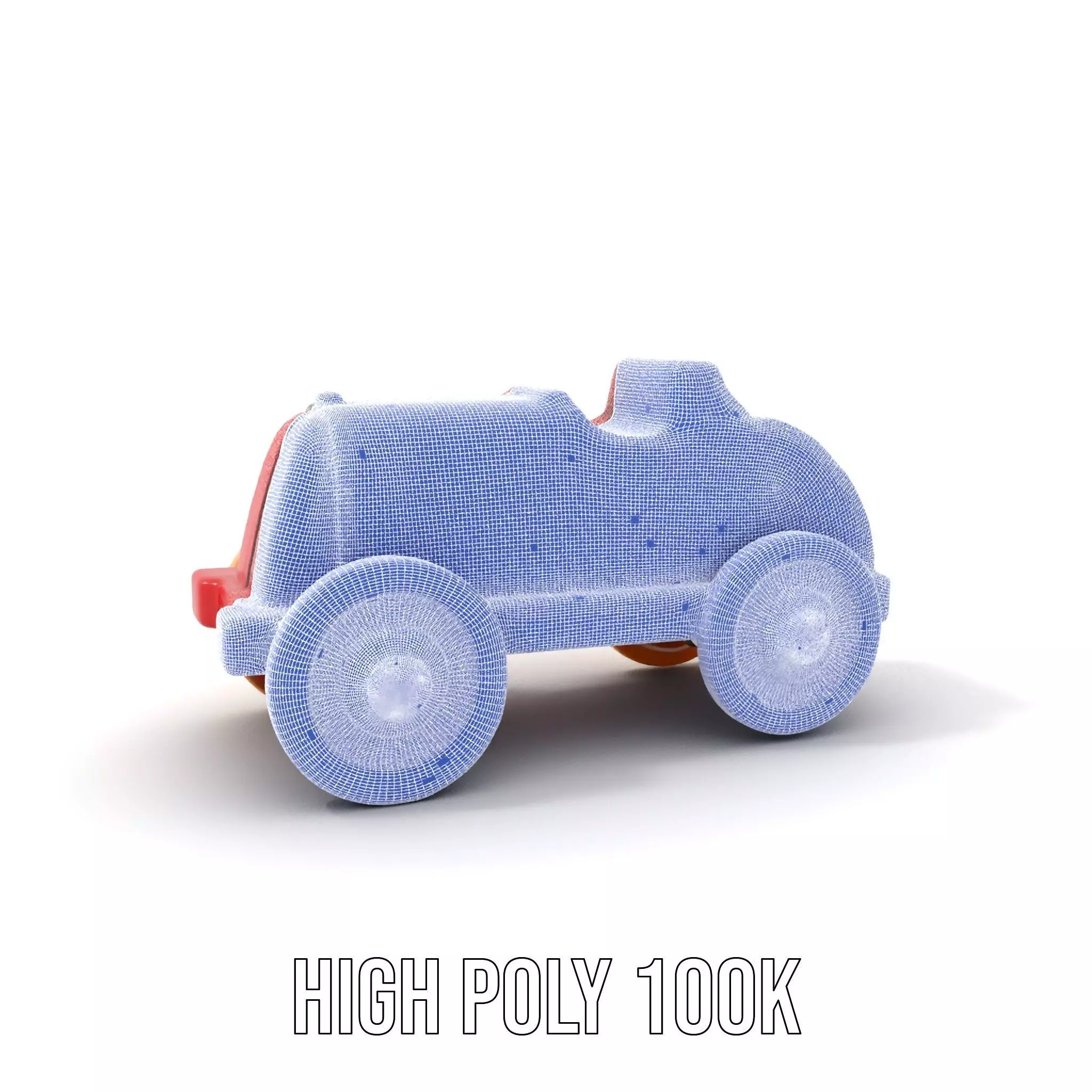 Vintage Red Racer model pack Low-poly 3D model_4