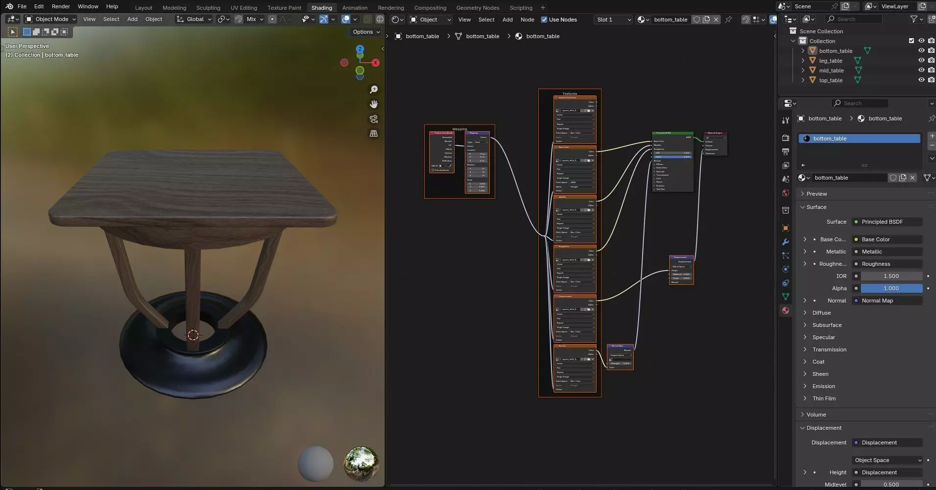 Square Table CG80 3D model_11