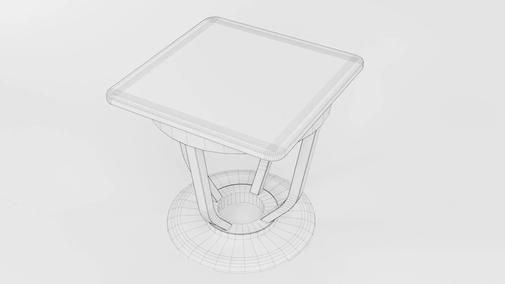 Square Table CG80 3D model_6