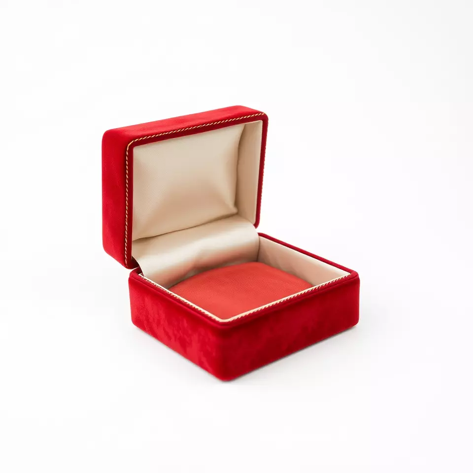 Elegant Red Velvet Jewelry Box model pack Low-poly 3D model_2