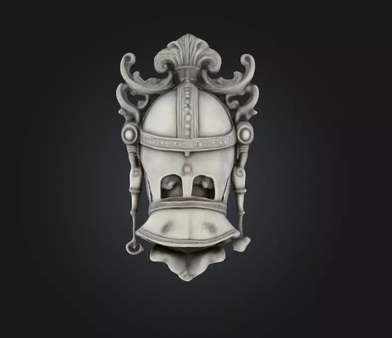 Roman Centurion Marble Relief Low-poly 3D model_4