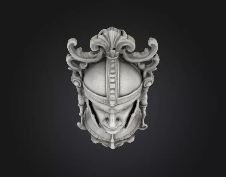 Roman Centurion Marble Relief Low-poly 3D model_11