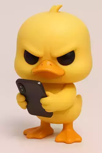 Kawaii Duck with Phone