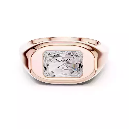 Solitaire East West Radiant Cut Bezel Set Engagement Ring Video