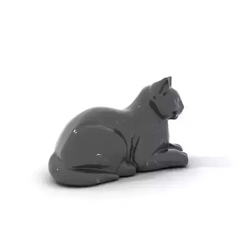Elegant Black Cat model pack Low-poly 3D model