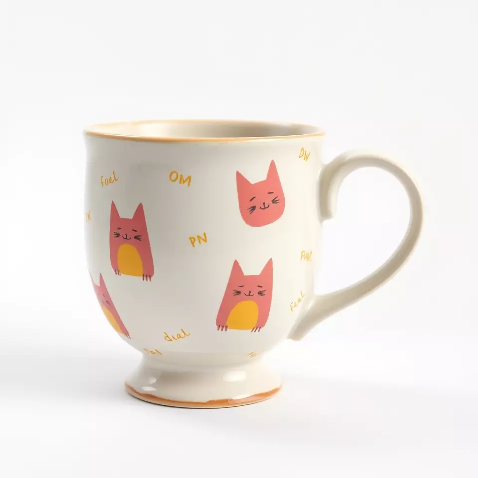 Cute Cat Mug model pack Low-poly 3D model_2
