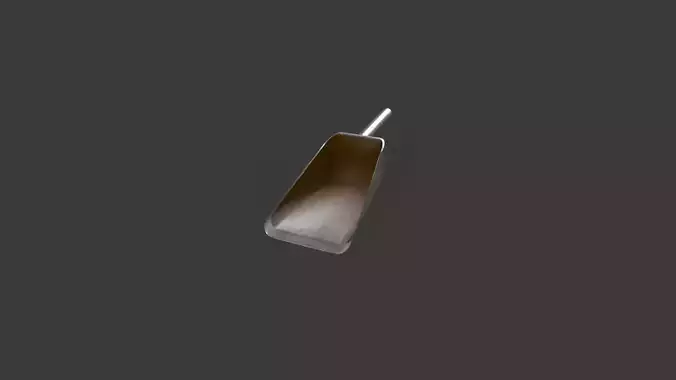 Popcorn Pan Low-poly 3D model 5