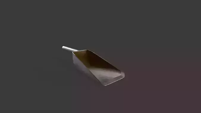 Popcorn Pan Low-poly 3D model 4