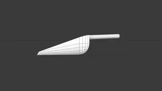 Popcorn Pan Low-poly 3D model 7