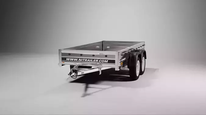 Utility Garden Car Trailer  3D model