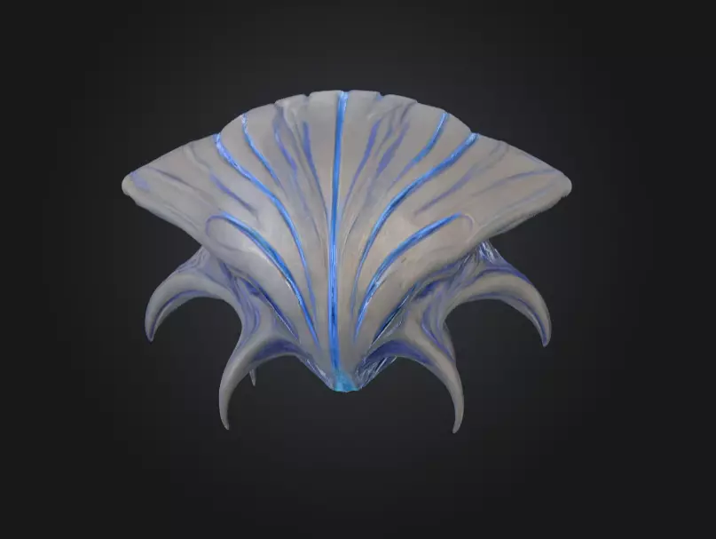 Abyssal Void Carapace Low-poly 3D model_5