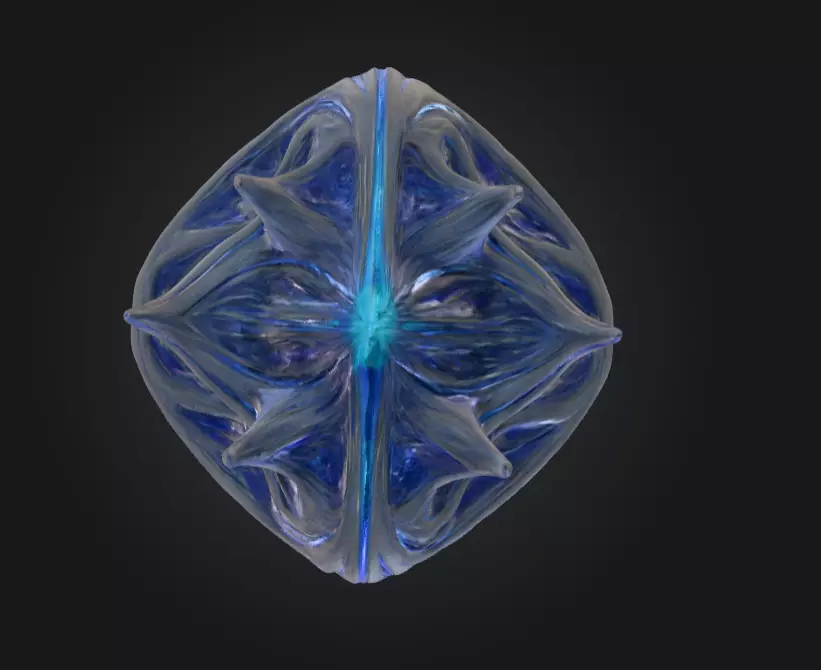 Abyssal Void Carapace Low-poly 3D model_7