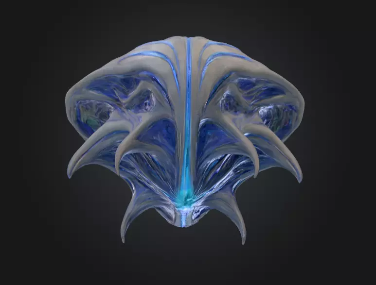 Abyssal Void Carapace Low-poly 3D model_8