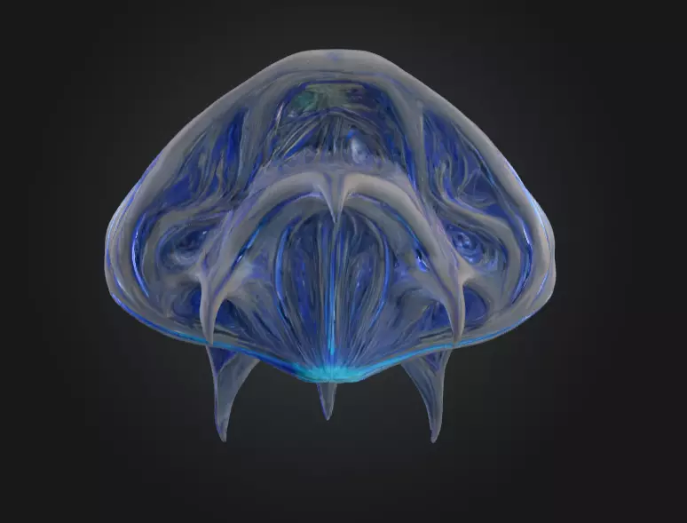 Abyssal Void Carapace Low-poly 3D model_10
